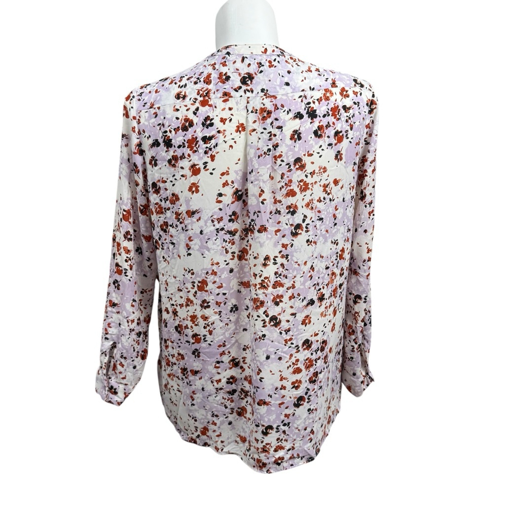 Simply Vera Vera Wang XL Floral Blouse Lavender High Low Top - Picture 5 of 9